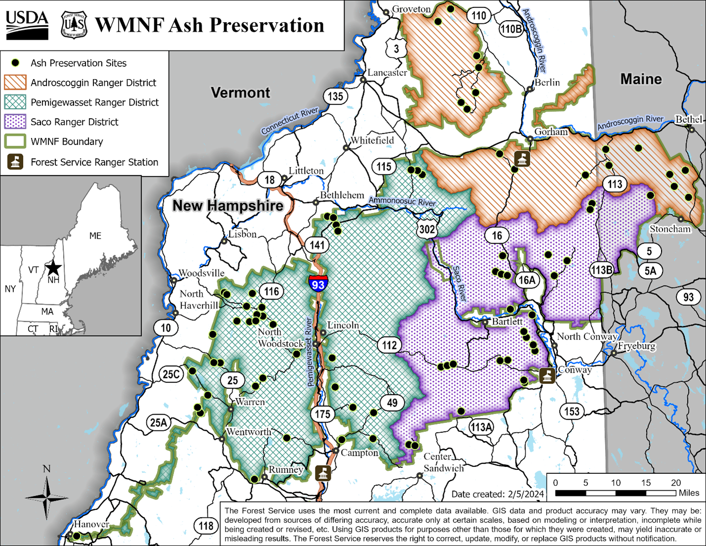 Ash Tour at the White Mountain National Forest