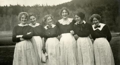 Balsams Hotel employee photo album, circa 1913-1917