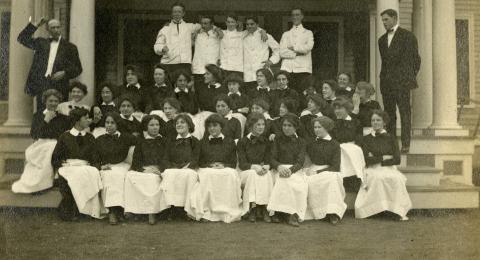 Balsams Hotel employee photo album, circa 1913-1917