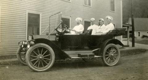 Balsams Hotel employee photo album, circa 1913-1917