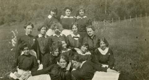 Balsams Hotel employee photo album, circa 1913-1917