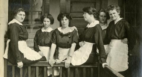 Balsams Hotel employee photo album, circa 1913-1917