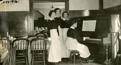 Balsams Hotel employee photo album, circa 1913-1917