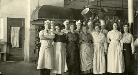 Balsams Hotel employee photo album, circa 1913-1917