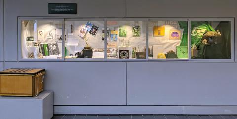 Plymouth State in 150 Objects exhibition display case