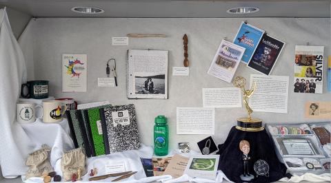 Plymouth State in 150 Objects exhibition display case close-ups