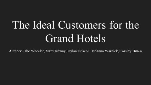 Ideal customers student capstone project deck slide