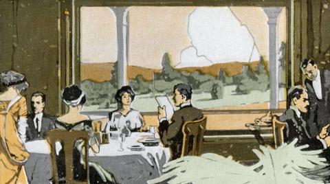 Maplewood Hotel dining room, 1913.