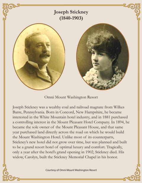 Joseph and Carolyn Stickney biography sheet
