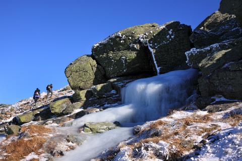Bedrock near the summit of Mt Lafayette