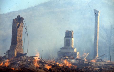 Burning of the Crawford House, 1977