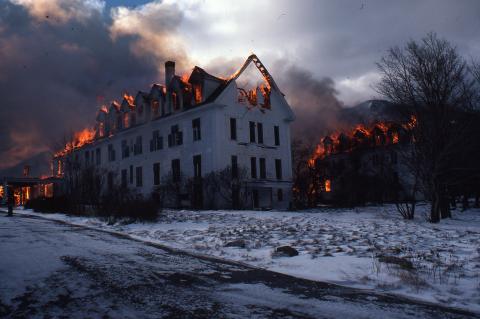 Burning of the Crawford House, 1977.