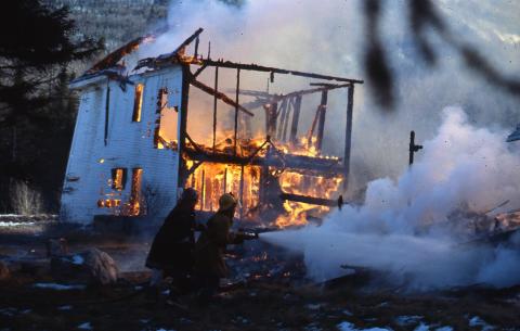 Burning of the Crawford House, 1977
