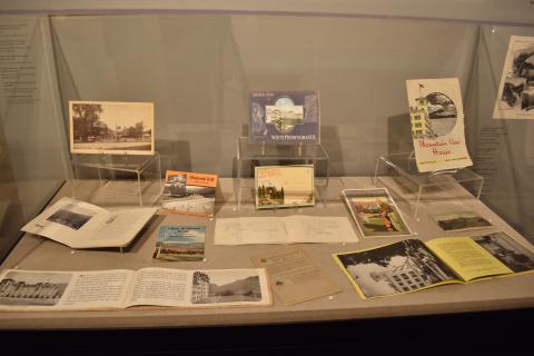 Promotional literature display from hotels