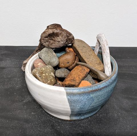 Forest Collection I, ceramic and found objects, 2020