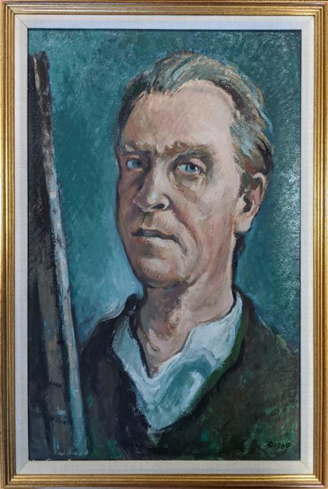 Karl Drerup. “Self Portrait.” Oil on Canvas