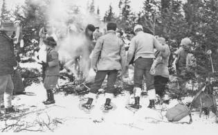 snowshoe outing from the early 1900s