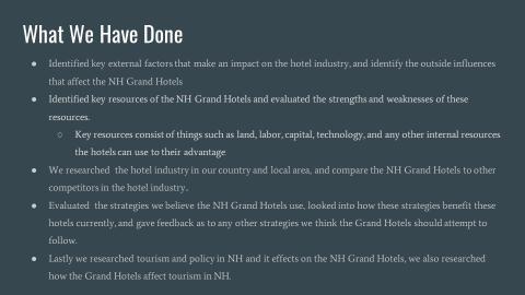 Marketing student capstone project deck slide