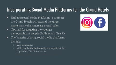 Marketing student capstone project deck slide