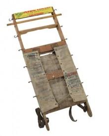 Appalachian Mountain Club packboard built by construction crew, circa 1980s–1990s.