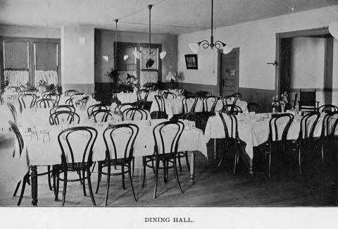 Plymouth State in 150 Objects exhibition 1900s dining room