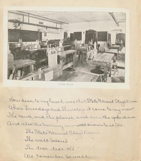 Plymouth State in 150 Objects exhibition 1900s scrapbook