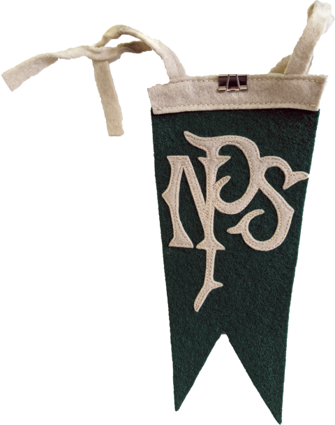 Plymouth State in 150 Objects exhibition 1900s tiny flag