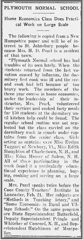 Plymouth State in 150 Objects exhibition 1910s scrapbook economics class article