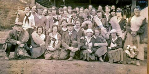 Plymouth State in 150 Objects exhibition 1910s scrapbook mountain day participants