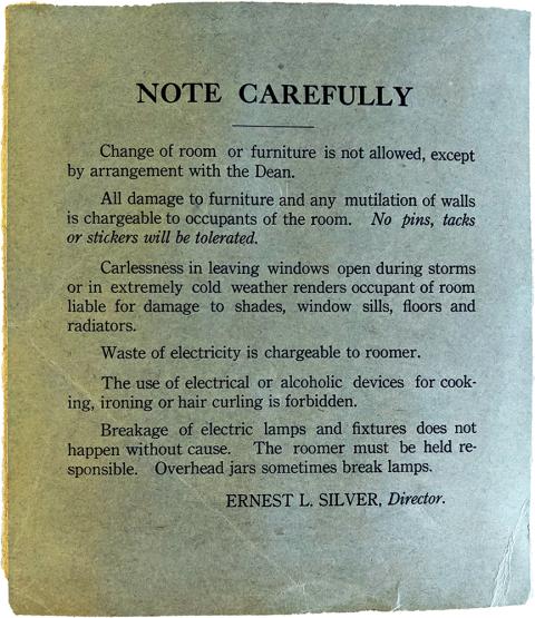 Plymouth State in 150 1920s scrapbook furniture rules