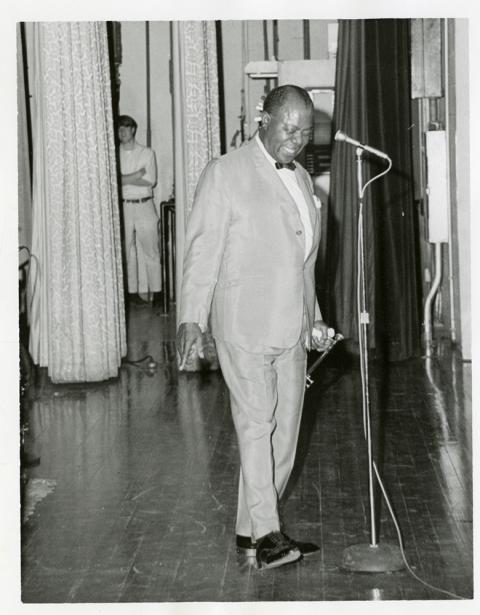Plymouth State in 150 exhibition 1960s Louis Armstrong at Silver Hall
