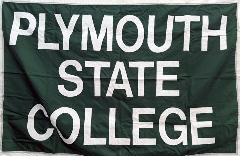 Plymouth State in 150 exhibition 1970s banner