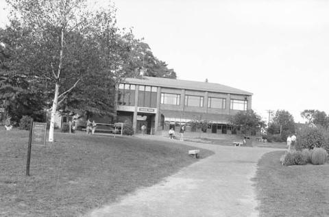 Plymouth State in 150 exhibition 1970s Hartman building
