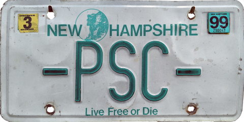 Plymouth State in 150 exhibition 1970s license plate