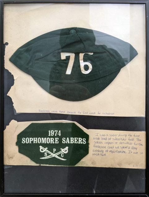 Plymouth State in 150 exhibition 1970s Sabres team gear