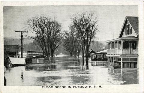 Plymouth State in 150 Objects exhibition 1980s Pemigewasset flood