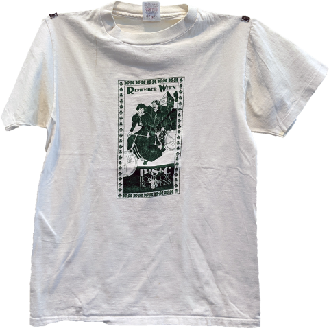 Plymouth State in 150 Objects exhibition 1980s shirt reading 