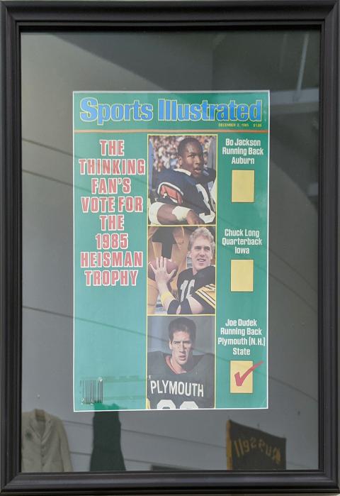 Plymouth State in 150 Objects exhibition 1980s Sports Illustrated cover