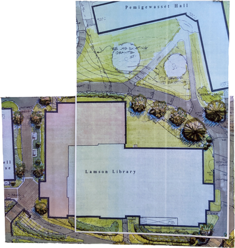 Plymouth State in 150 Objects exhibition Lamson renovation map