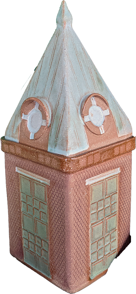 Plymouth State in 150 Objects exhibition ceramic Lamson tower figurine