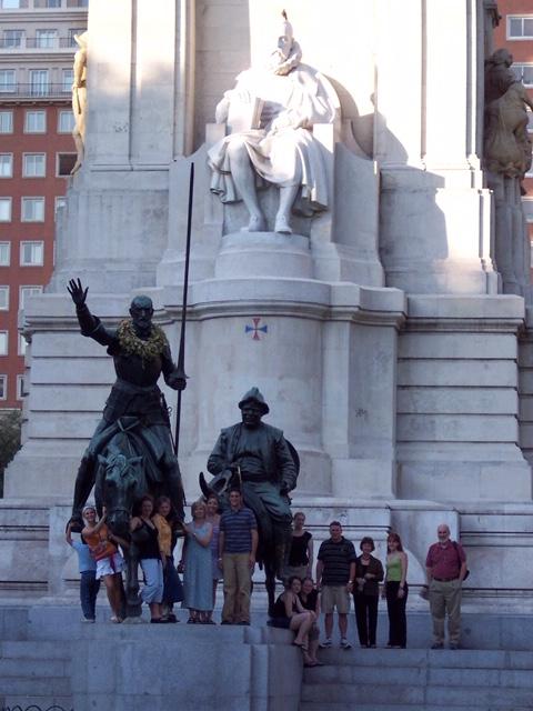 Plymouth State in 150 Objects exhibition 2000s Don Quixote trip group with statues