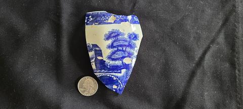 Plymouth State in 150 Objects exhibition 2010s Holmes house dig found pottery shard