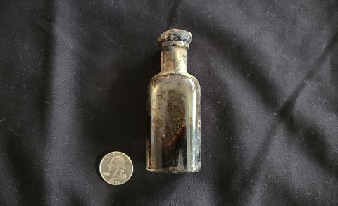 Plymouth State in 150 Objects exhibition 2010s Holmes house dig found bottle