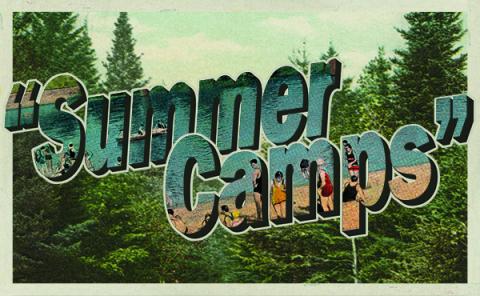 Summer camp postcard