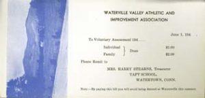 Waterville Valley Athletic & Improvement Association annual dues assessment card