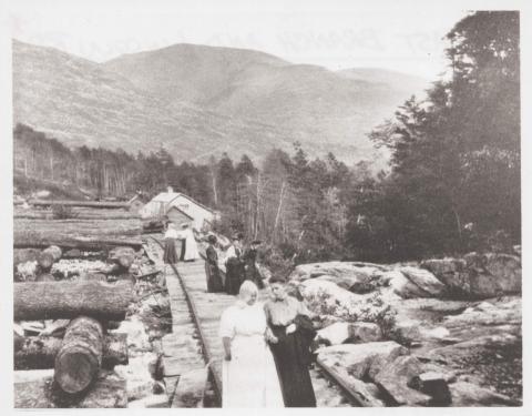 Appalachian Mountain Club excursion party on the Franconia Branch, 1910
