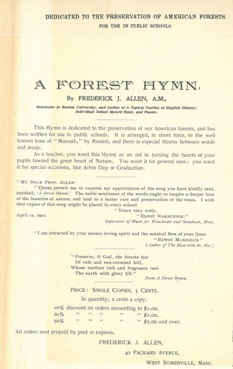 Forest Hymn music sheet