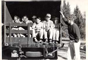 Campers in the back of a truck