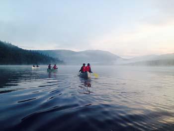 Canoeing at Camp Mowglis.
