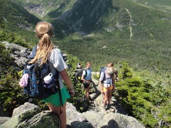 Young hikers at camp Onaway